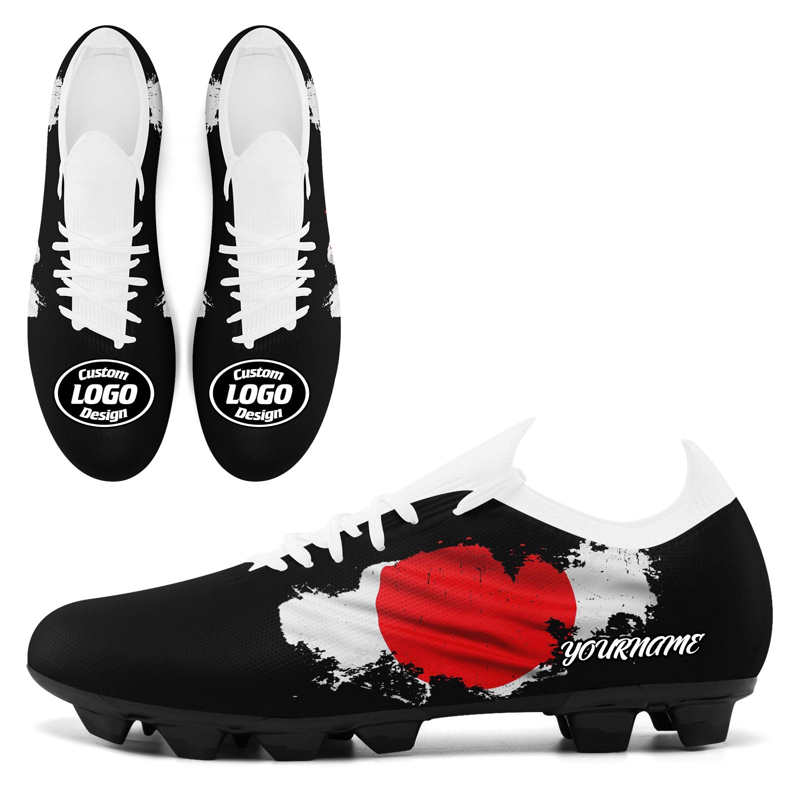 Custom Japan 2026 World Cup Sneakers DIY Country Flag Running Shoes Lightweight Sport Shoes Gift for Football Fans Personalized Team Name and Logo SC02-F025043-1