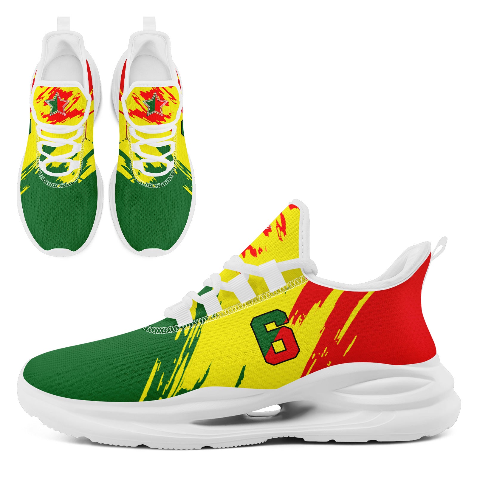 Custom 2026 World Cup Portugal Sneakers DIY Country Flag Running Shoes Lightweight Sport Shoes Gift for Football Fans Personalized Team Name and Logo FN079-F023086-10