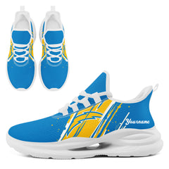Custom Los Angeles Personalized Team NFL Fan Gear Sneakers – Unisex Gameday Athletic Shoes Custom Team Name Sports Runners FN079-E020219-22