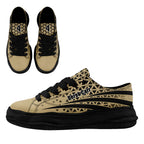 Custom Beige Black Louisiana Football Jersey and Sports Shoes Combo Offer Personalized Combo ZH-D023031-19