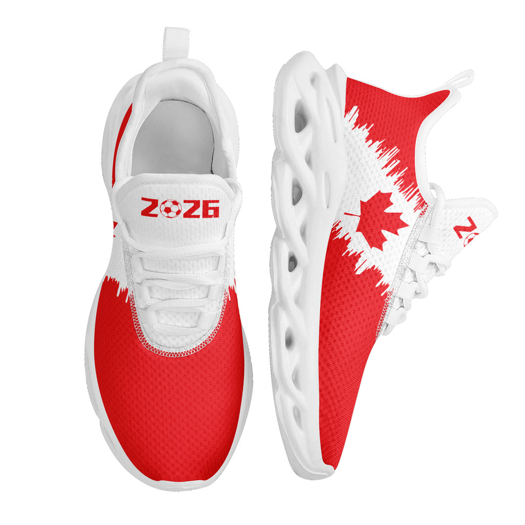 Custom 2026 World Cup Canada Sneakers DIY Country Flag Running Shoes Lightweight Sport Shoes Gift for Football Fans Personalized Team Name and Logo FN003-F023060-1