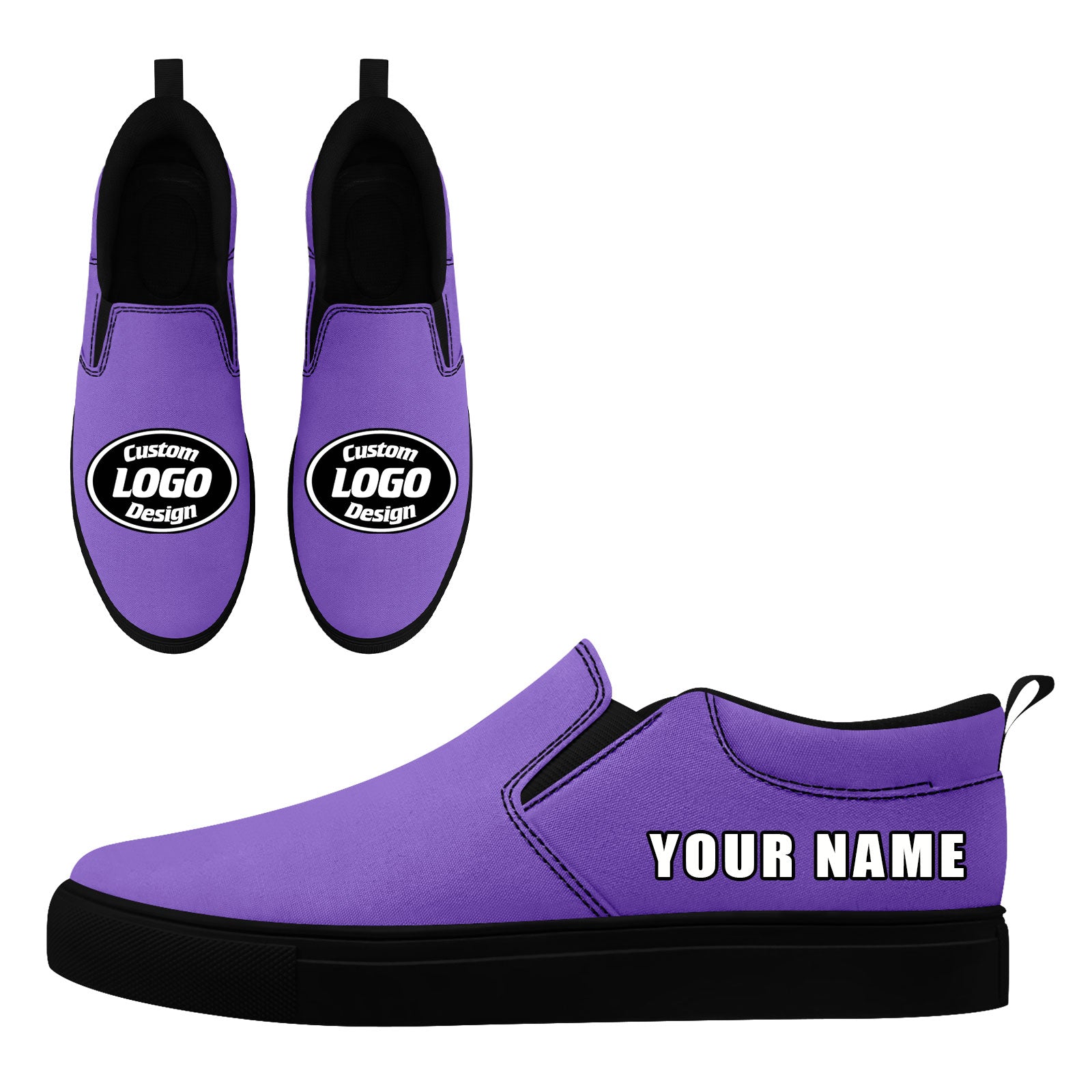 Custom Canvas Sneakers Personalized Slip On Shoes FN071-E028030-10