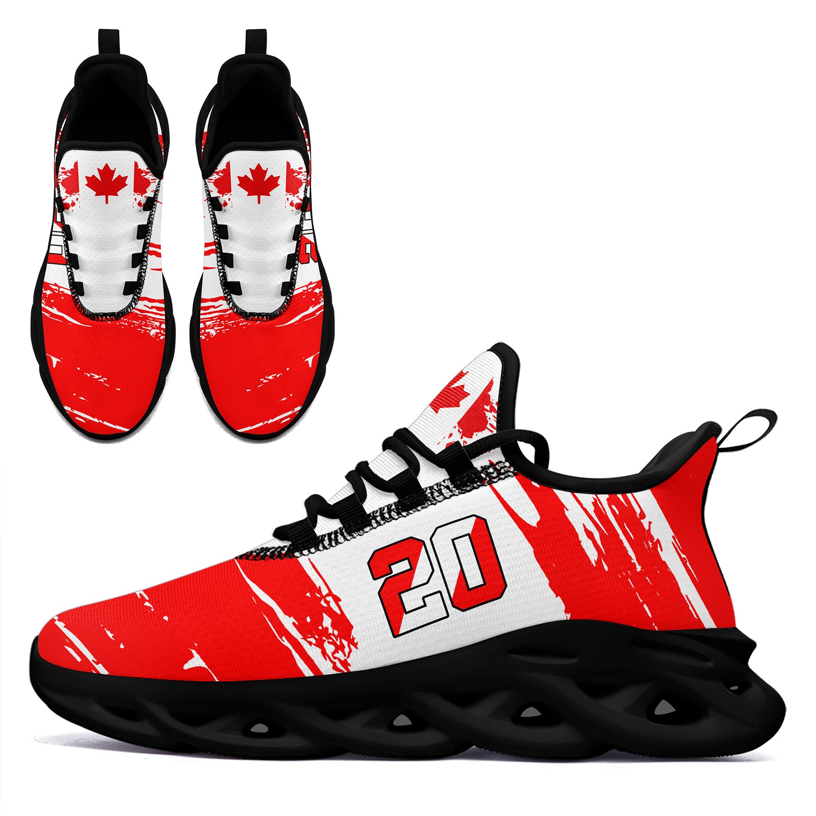 Custom 2026 World Cup Canada Sneakers DIY Country Flag Running Shoes Lightweight Sport Shoes Gift for Football Fans Personalized Team Name and Logo FN003-F023079-9