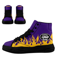 Custom Purple Yellow Minnesota Firesoul Shoes Personalized Sneaker FN039-D020272-17