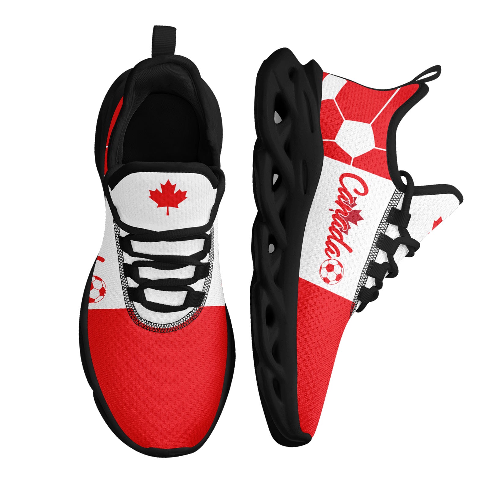 Custom 2026 World Cup Canada Sneakers DIY Country Flag Running Shoes Lightweight Sport Shoes Gift for Football Fans Personalized Team Name and Logo FN003-F023060-2