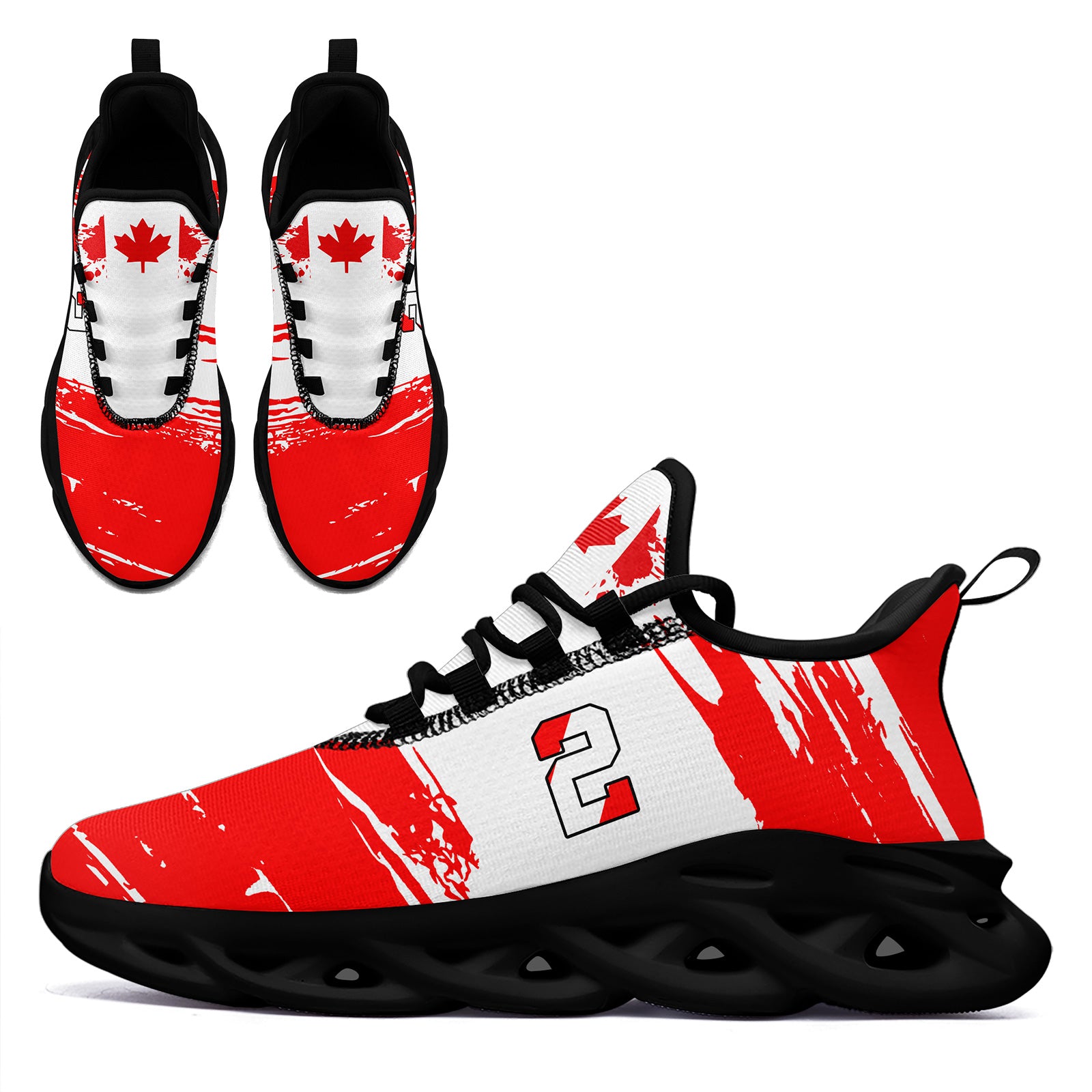 Custom 2026 World Cup Canada Sneakers DIY Country Flag Running Shoes Lightweight Sport Shoes Gift for Football Fans Personalized Team Name and Logo FN003-F023079-10