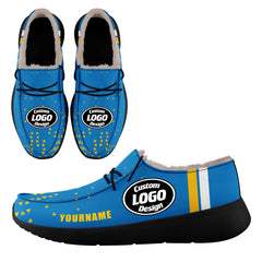 Custom Blue Yellow Los Angeles Shoes Personalized Sneaker FN042-D020279-22