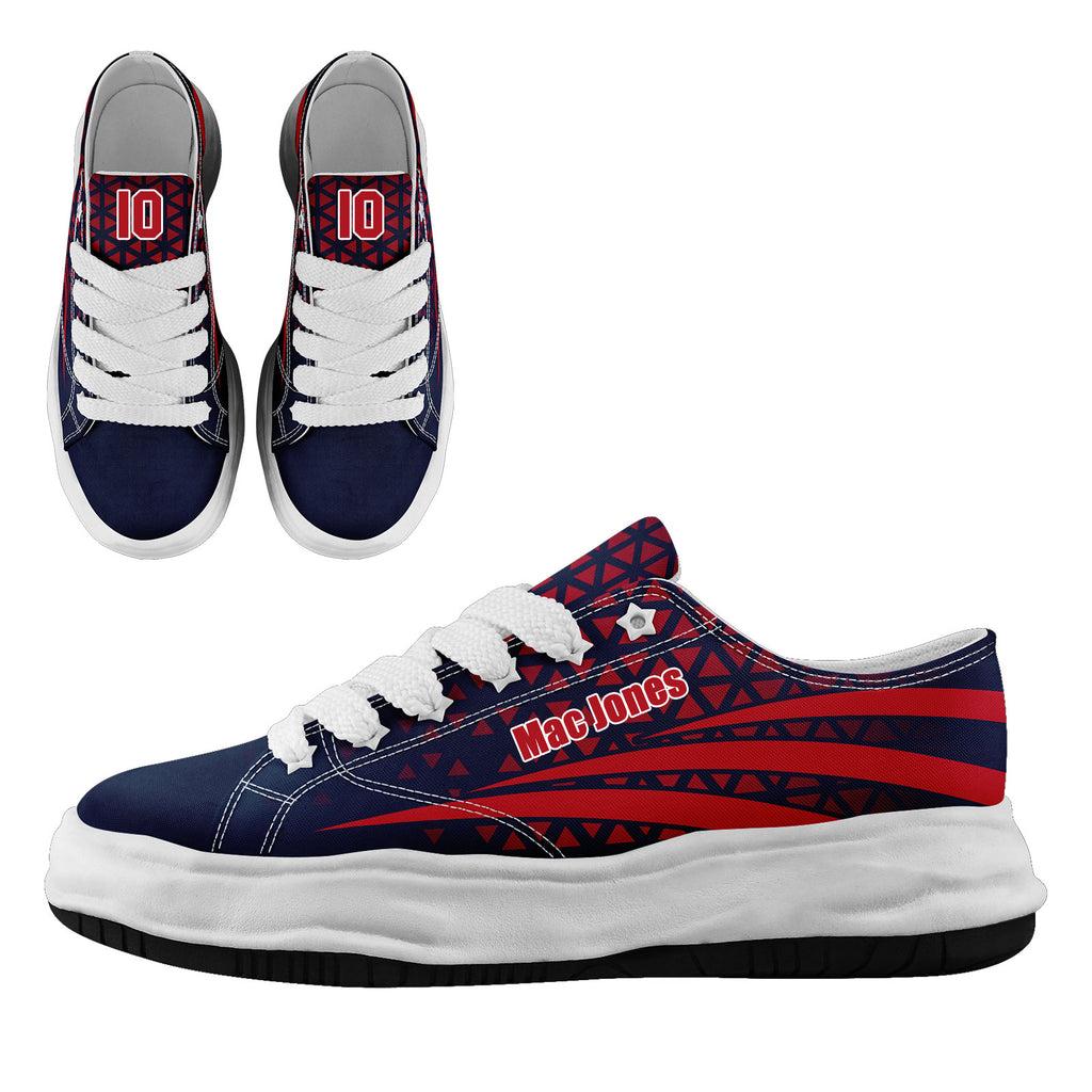 Custom Blue White Massachusetts Football Jersey and Sports Shoes Combo Offer Personalized Combo ZH-D023031-26