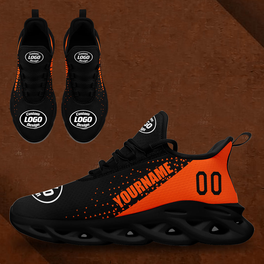 Custom Black Orange Jersey MaxSoul Shoes and Hat Combo Offer Personalized ZH-D0b0087-b