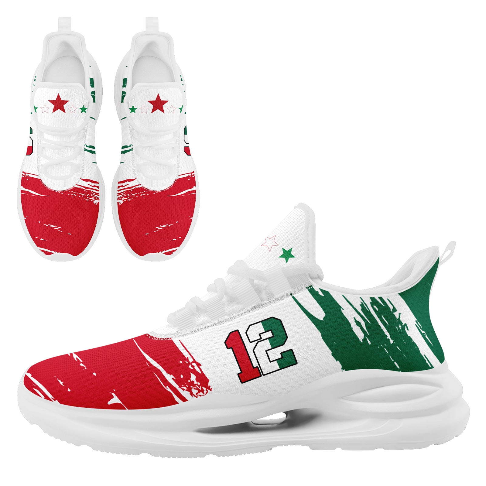 Custom 2026 World Cup Mexico Sneakers DIY Country Flag Running Shoes Lightweight Sport Shoes Gift for Football Fans Personalized Team Name and Logo FN079-F023084-5