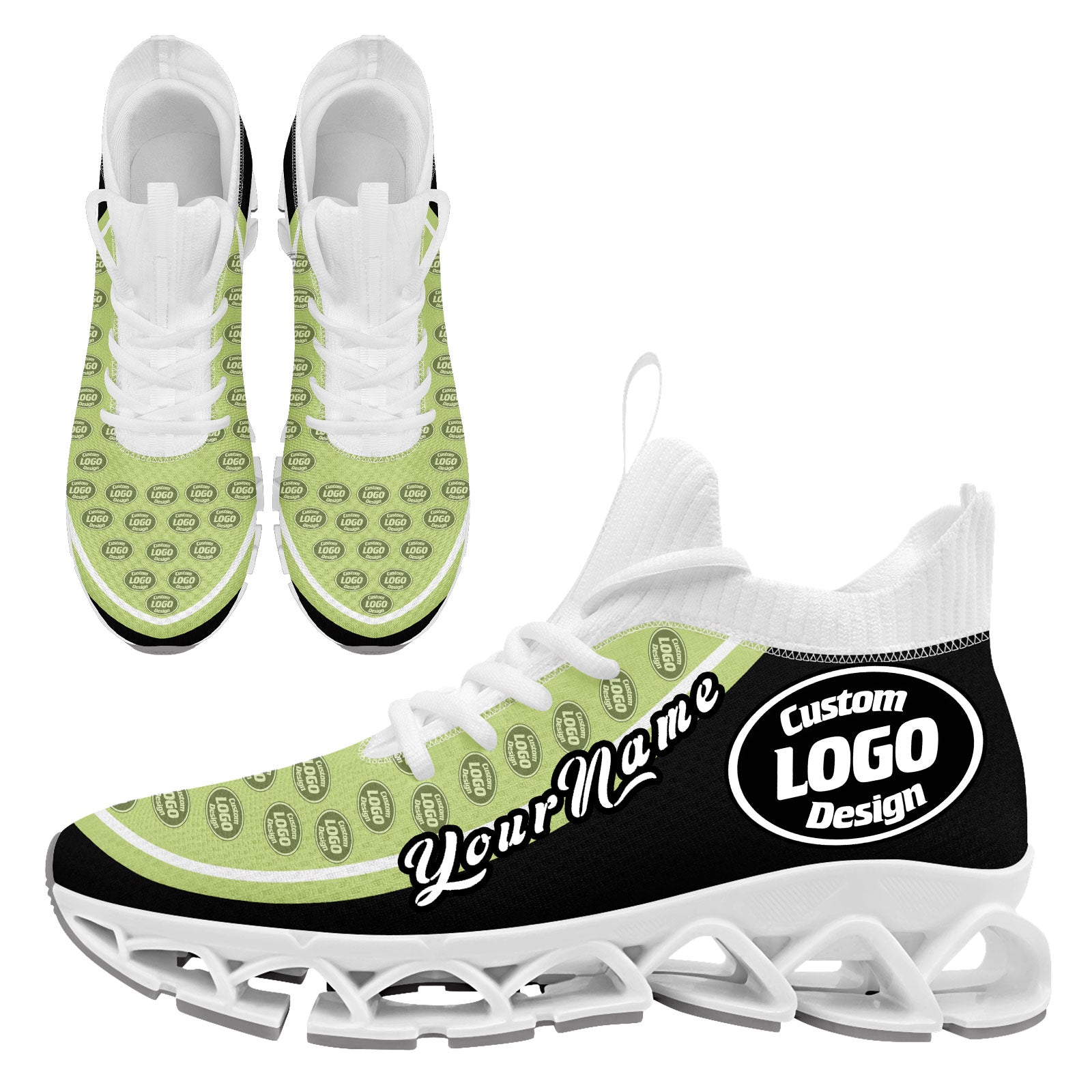 Custom Black Green Maxsoul Shoes Personalized Sneaker FN030XD-D020388-19