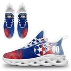 Custom France 2026 World Cup Sneakers DIY Country Flag Running Shoes Lightweight Sport Shoes Gift for Football Fans Personalized Team Name and Logo FN003-F025037-1