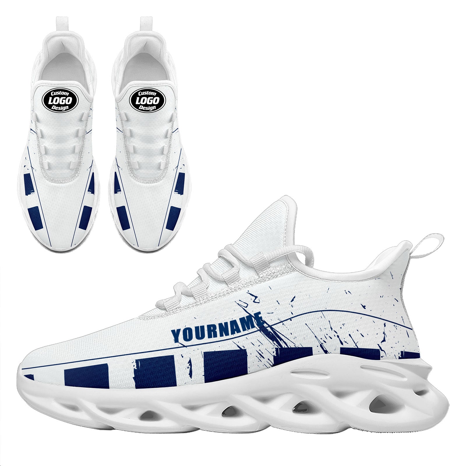 Custom Blue White Indianapolis MaxSoul Shoes and Hat Combo Offer Personalized Combo ZH-D020264-14