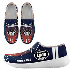 Custom Blue White Denver Shoes Personalized Sneaker FN042-D020279-10