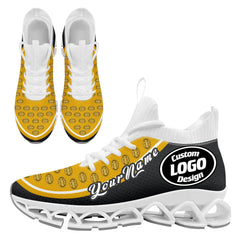 Custom Yellow Dark Gray Maxsoul Shoes Personalized Sneaker FN030XD-D020388-1