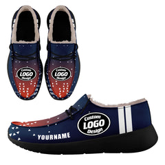 Custom Blue White Denver Shoes Personalized Sneaker FN042-D020279-10