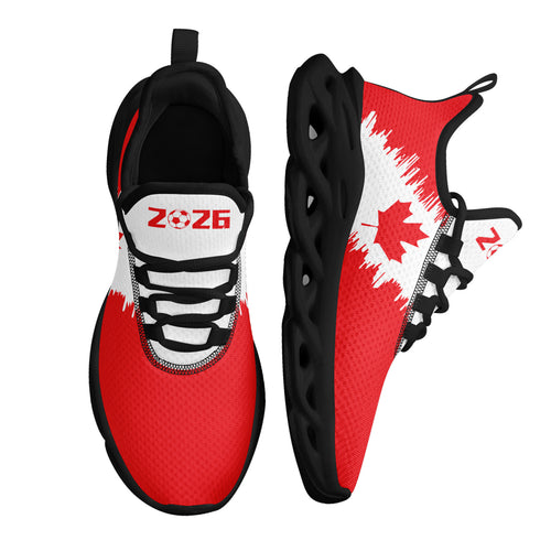 Custom 2026 World Cup Canada Sneakers DIY Country Flag Running Shoes Lightweight Sport Shoes Gift for Football Fans Personalized Team Name and Logo FN003-F023060-1