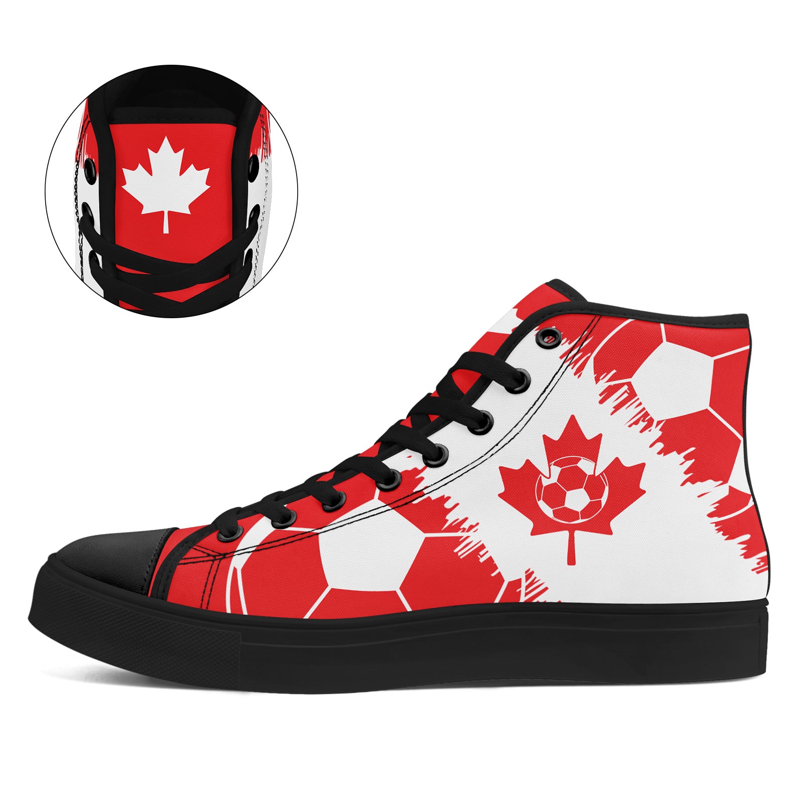 Custom 2026 World Cup Canada Sneakers DIY Country Flag Running Shoes Lightweight Sport Shoes Gift for Football Fans Personalized Team Name and Logo FN024-F023064-1