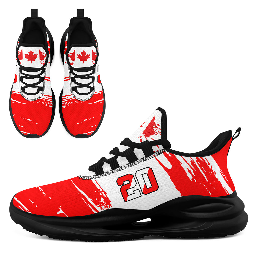 Custom 2026 World Cup Canada Sneakers DIY Country Flag Running Shoes Lightweight Sport Shoes Gift for Football Fans Personalized Team Name and Logo FN079-F023085-2
