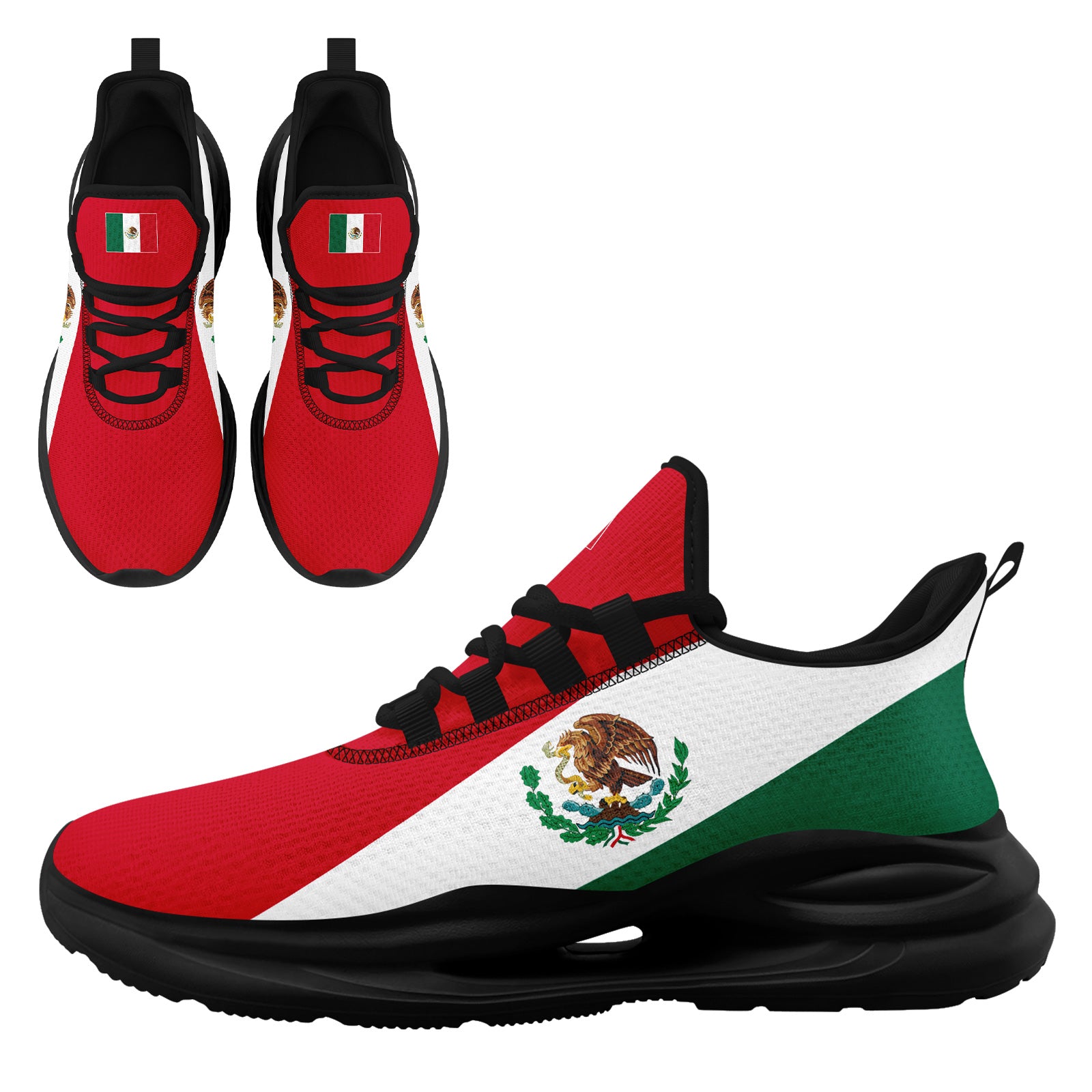 Custom 2026 World Cup Mexico Sneakers DIY Country Flag Running Shoes Lightweight Sport Shoes Gift for Football Fans Personalized Team Name and Logo FN079-F023046-4