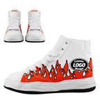 Custom White Orange Cleveland Football Jersey and Firesoul Sports Shoes Combo Offer Personalized Combo ZH-D020273-8