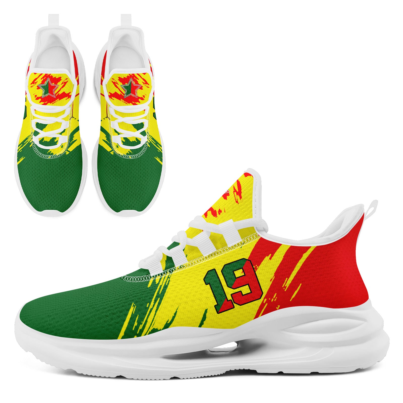 Custom 2026 World Cup Portugal Sneakers DIY Country Flag Running Shoes Lightweight Sport Shoes Gift for Football Fans Personalized Team Name and Logo FN079-F023086-7