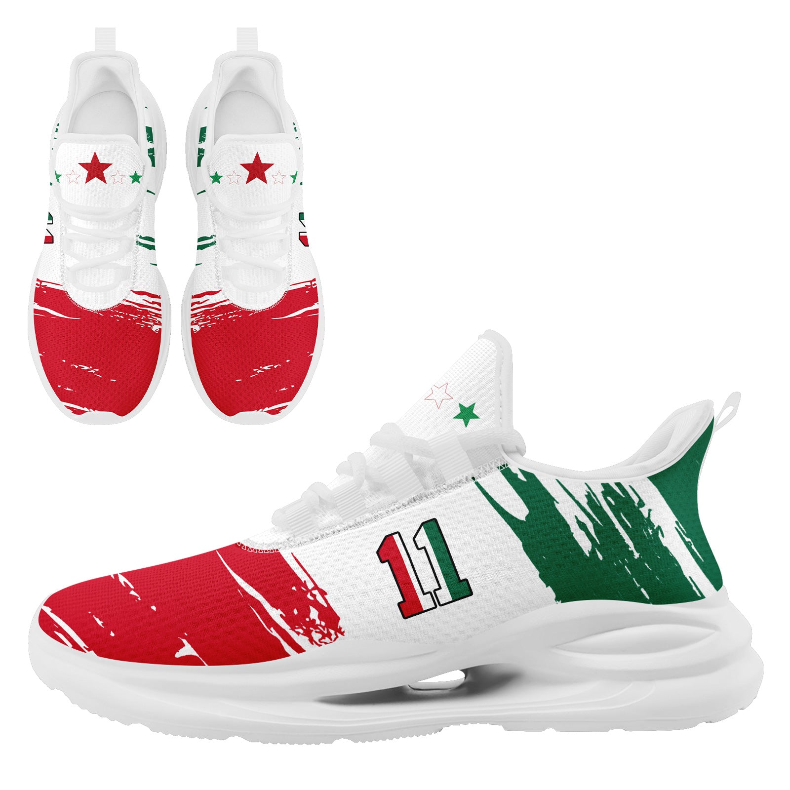 Custom 2026 World Cup Mexico Sneakers DIY Country Flag Running Shoes Lightweight Sport Shoes Gift for Football Fans Personalized Team Name and Logo FN079-F023084-9