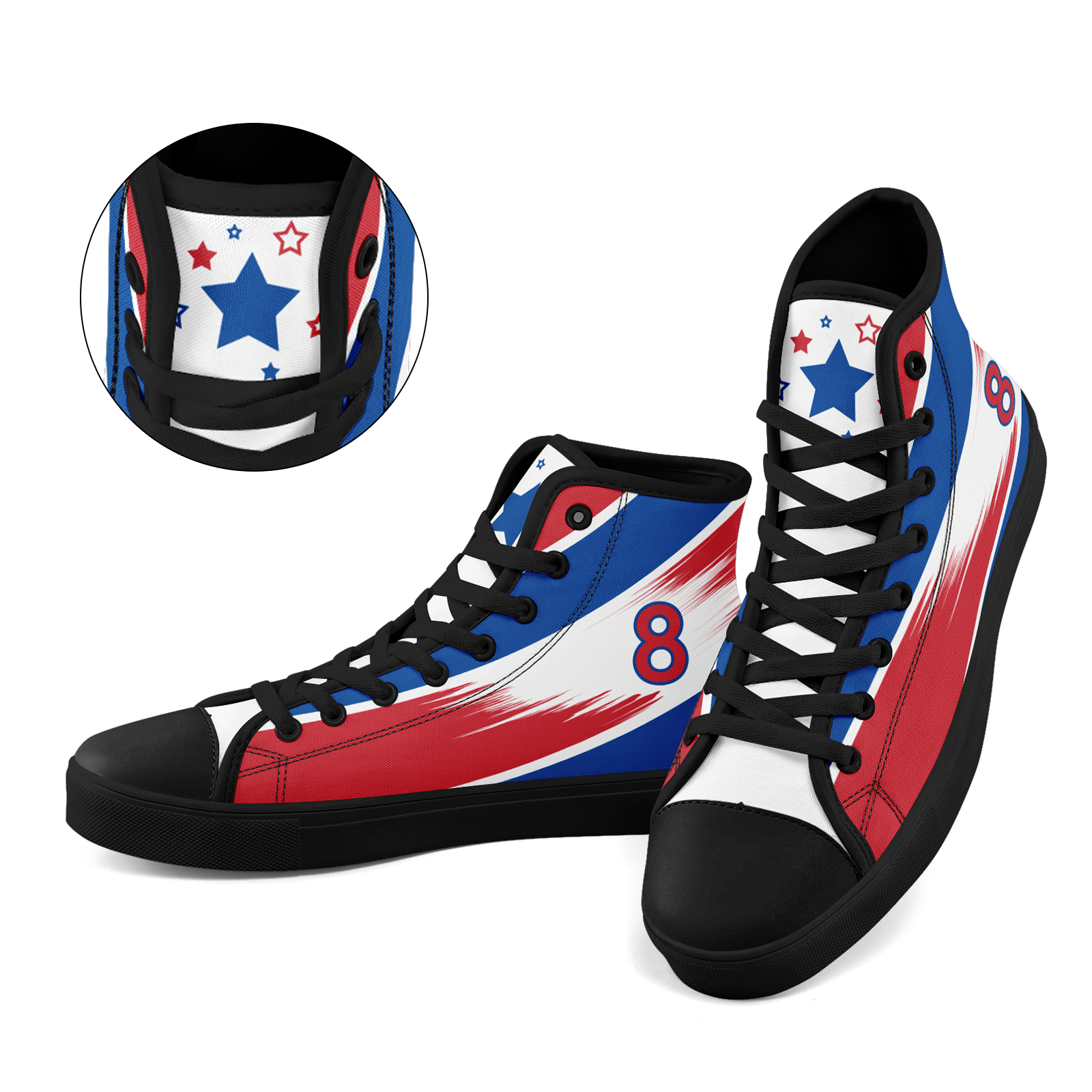 Custom South Korea 2026 World Cup Sneakers DIY Country Flag Running Shoes Lightweight Sport Shoes Gift for Football Fans Personalized Team Name and Logo FN024-F009120-9