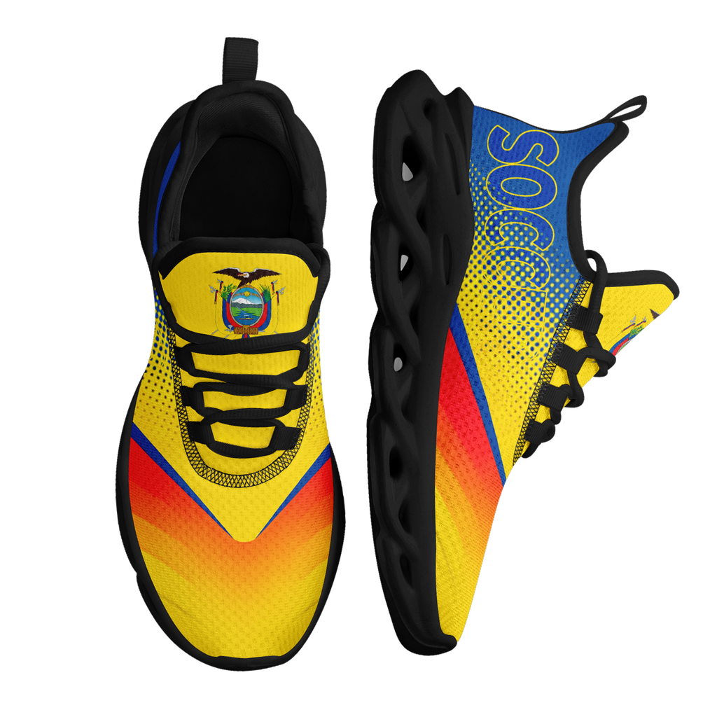 Custom Ecuador 2026 World Cup Sneakers DIY Country Flag Running Shoes Lightweight Sport Shoes Gift for Football Fans Personalized Team Name and Logo FN003-F009077-3