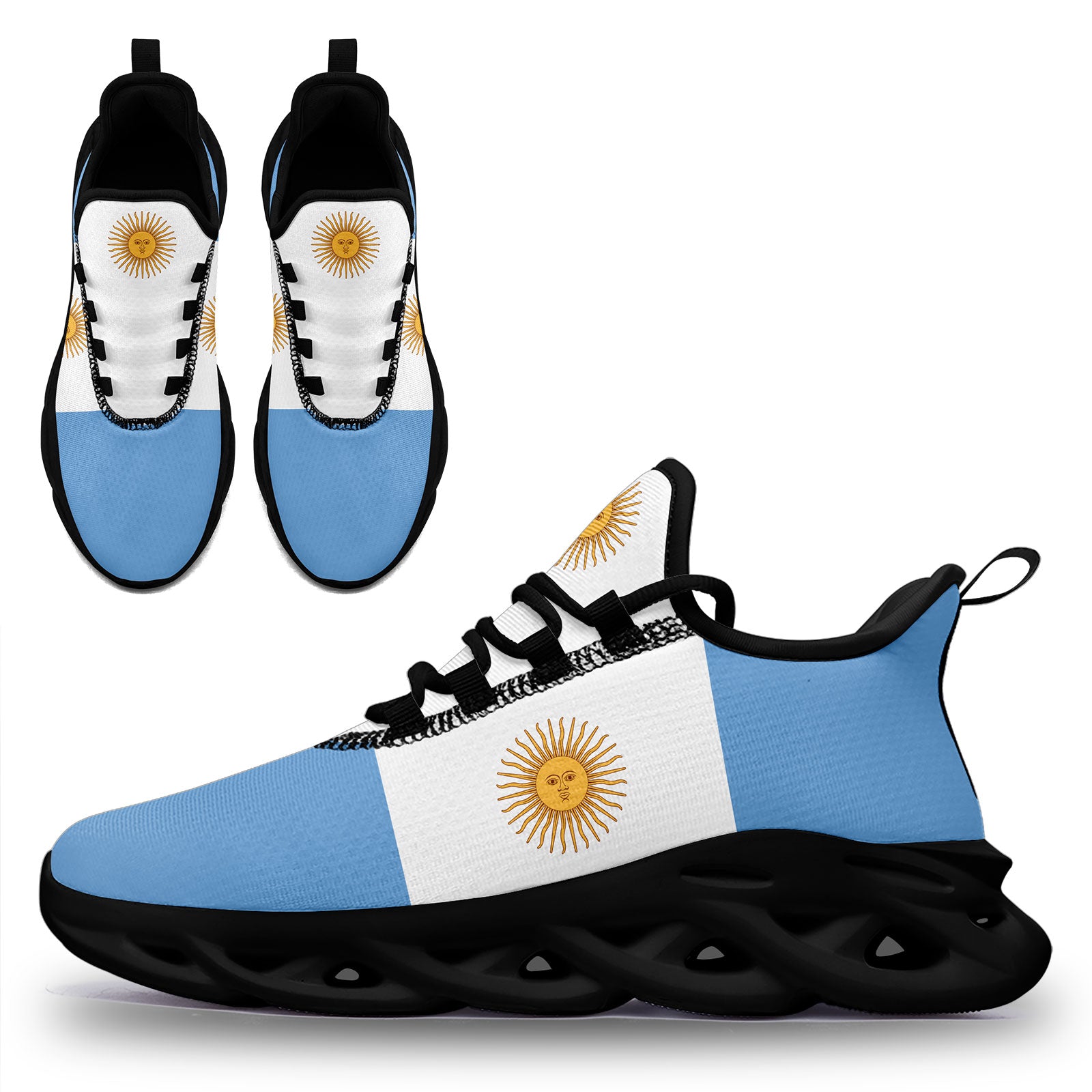 Custom 2026 World Cup Argentina Sneakers DIY Country Flag Running Shoes Lightweight Sport Shoes Gift for Football Fans Personalized Team Name and Logo FN027-F027044-1