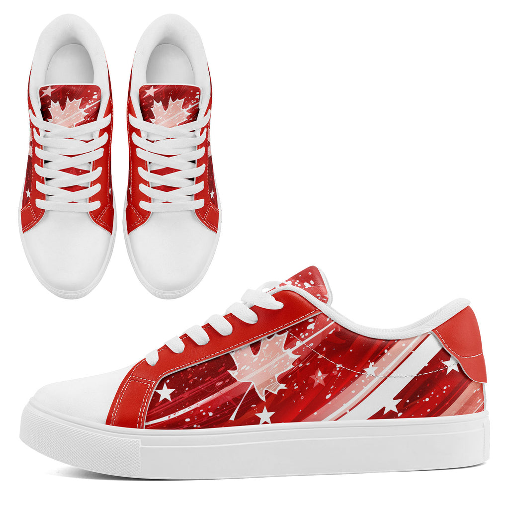 Custom Canada 2026 World Cup Sneakers DIY Country Flag Running Shoes Lightweight Sport Shoes Gift for Football Fans Personalized Team Name and Logo FN023-F020031-5