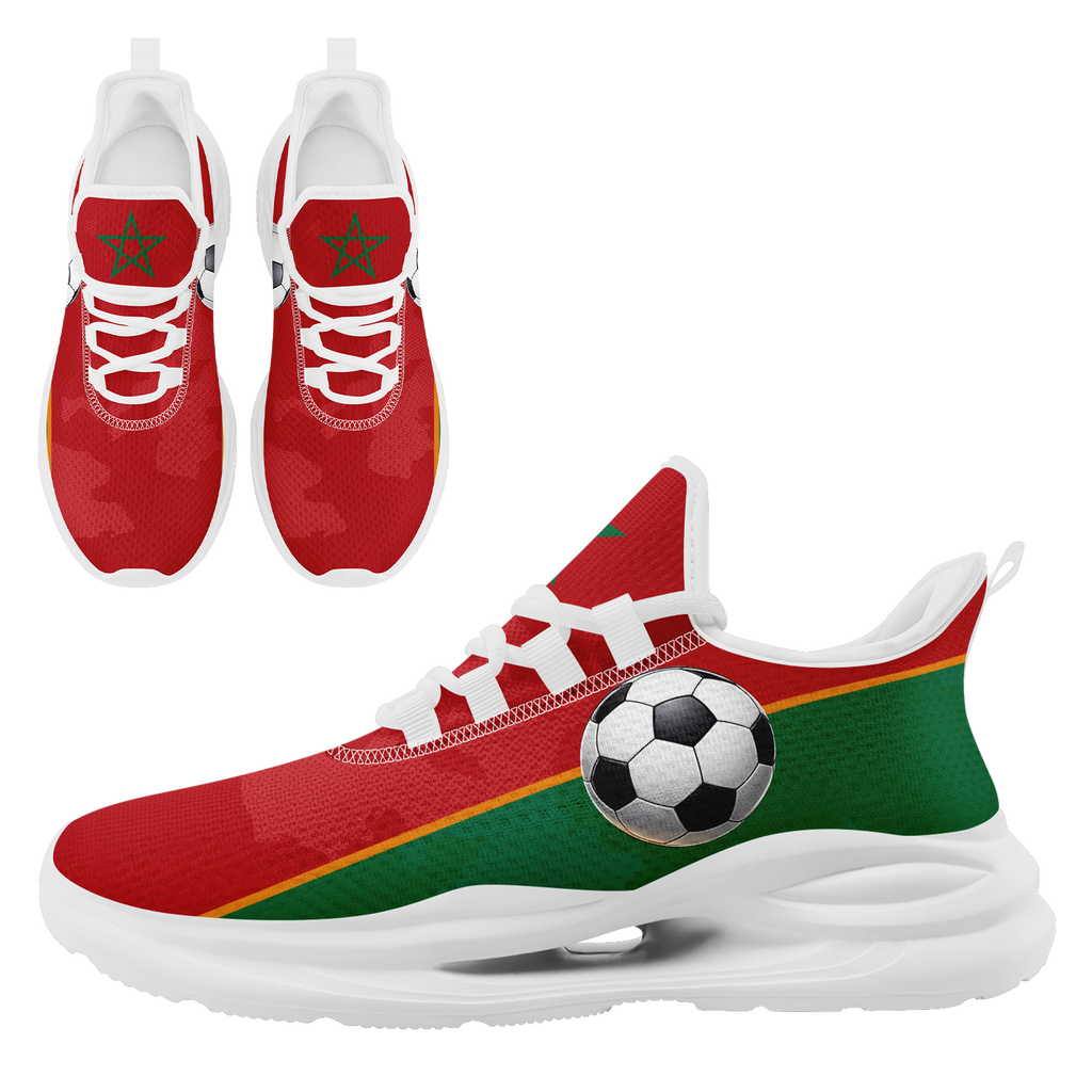 Custom Morocco 2026 World Cup Sneakers DIY Country Flag Running Shoes Lightweight Sport Shoes Gift for Football Fans Personalized Team Name and Logo FN079-F009083-3
