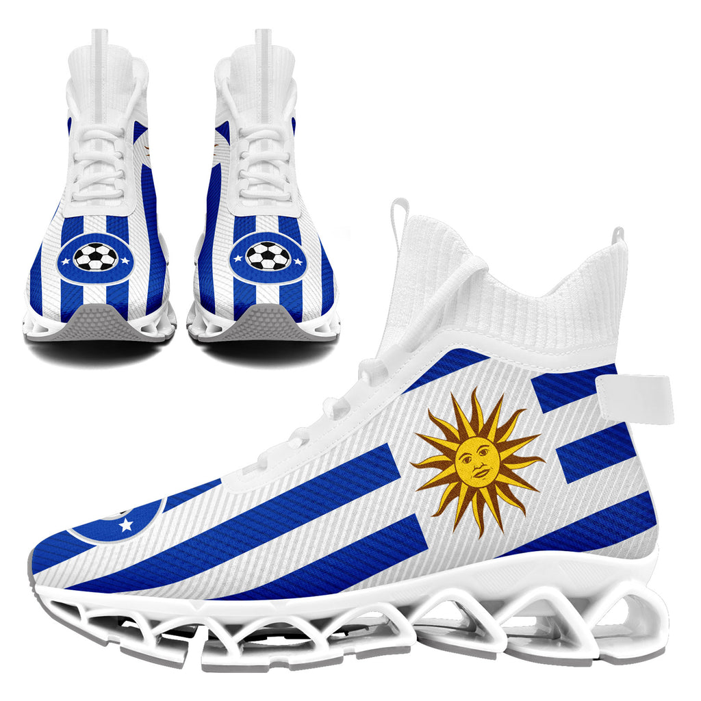 Custom Uruguay 2026 World Cup Sneakers DIY Country Flag Running Shoes Lightweight Sport Shoes Gift for Football Fans Personalized Team Name and Logo FN029XD-F009111-4