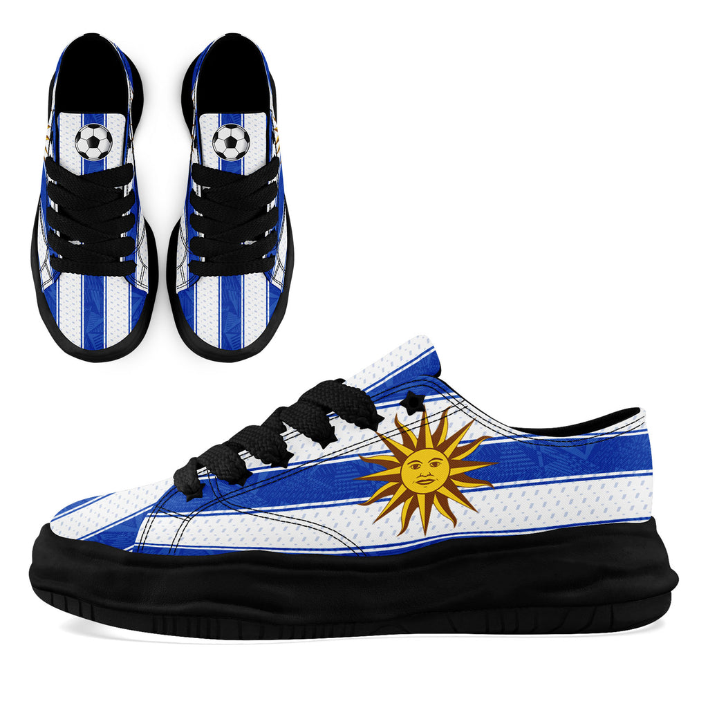 Custom Uruguay 2026 World Cup Sneakers DIY Country Flag Running Shoes Lightweight Sport Shoes Gift for Football Fans Personalized Team Name and Logo FN038-F009112-3