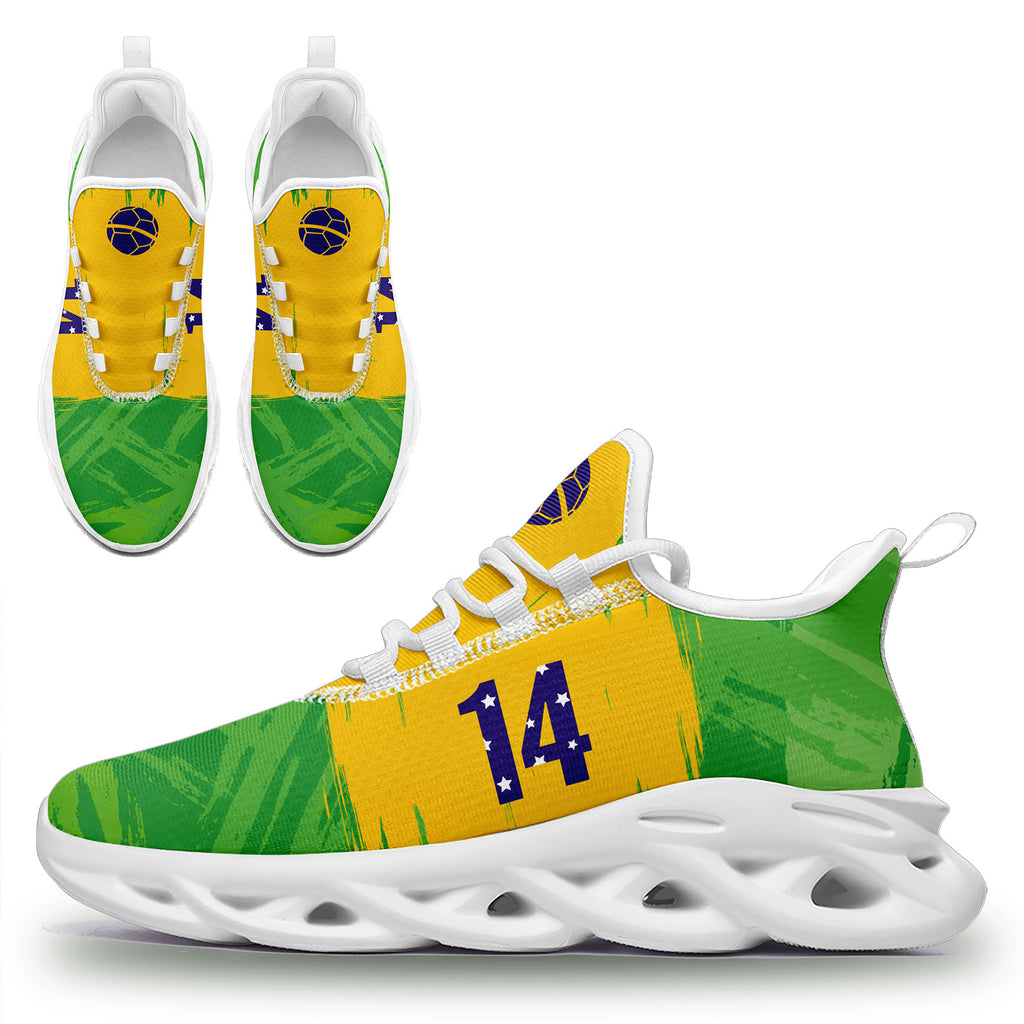 Custom 2026 World Cup Brazil Sneakers DIY Country Flag Running Shoes Lightweight Sport Shoes Gift for Football Fans Personalized Team Name and Logo FN003-F027077-7