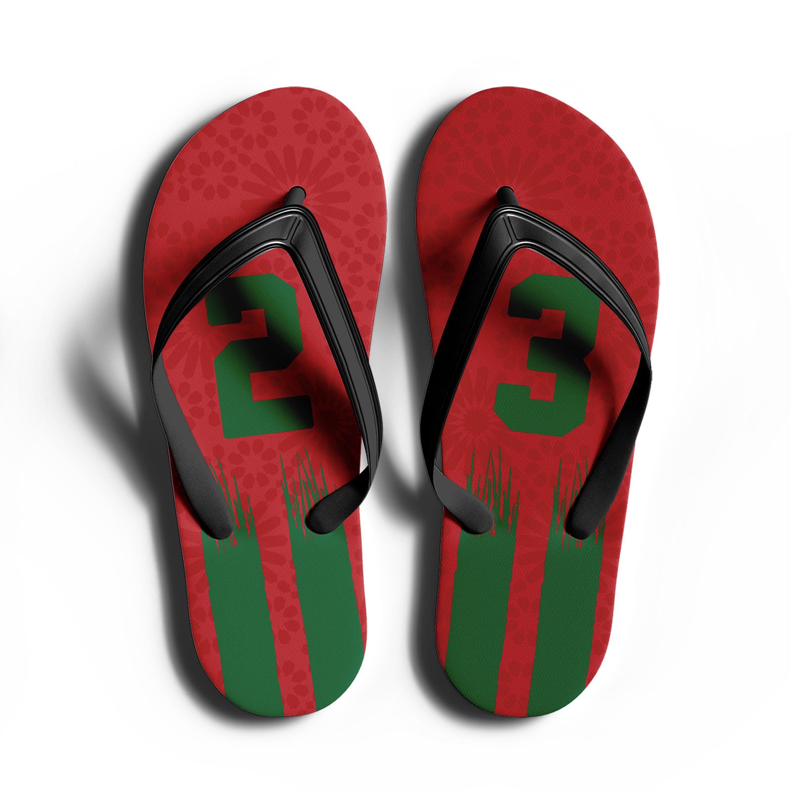 Custom Morocco 2026 World Cup Sneakers DIY Country Flag Running Shoes Lightweight Sport Shoes Gift for Football Fans Personalized Team Name and Logo FN058-F009124-2