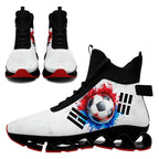 Custom South Korea 2026 World Cup Sneakers DIY Country Flag Running Shoes Lightweight Sport Shoes Gift for Football Fans Personalized Team Name and Logo FN029XD-F009084-2