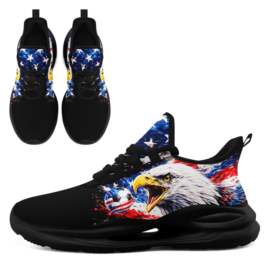 Custom United States 2026 World Cup Sneakers DIY Country Flag Running Shoes Lightweight Sport Shoes Gift for Football Fans Personalized Team Name and Logo FN079-F018033-3