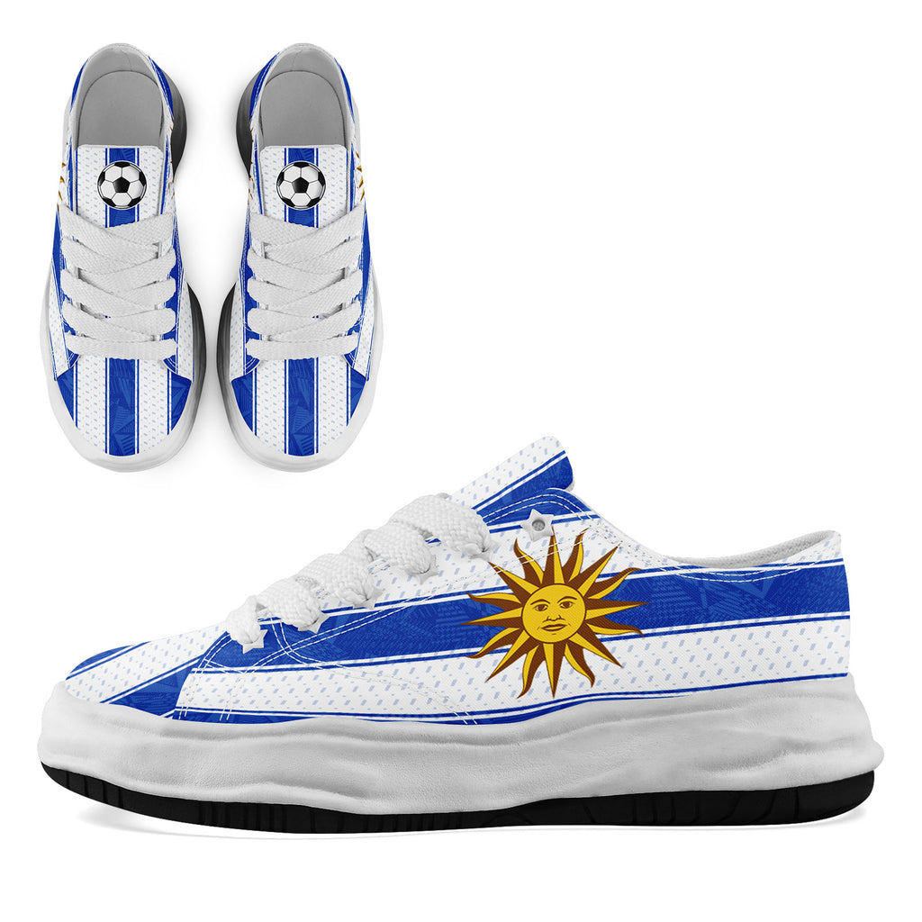 Custom Uruguay 2026 World Cup Sneakers DIY Country Flag Running Shoes Lightweight Sport Shoes Gift for Football Fans Personalized Team Name and Logo FN038-F009112-3