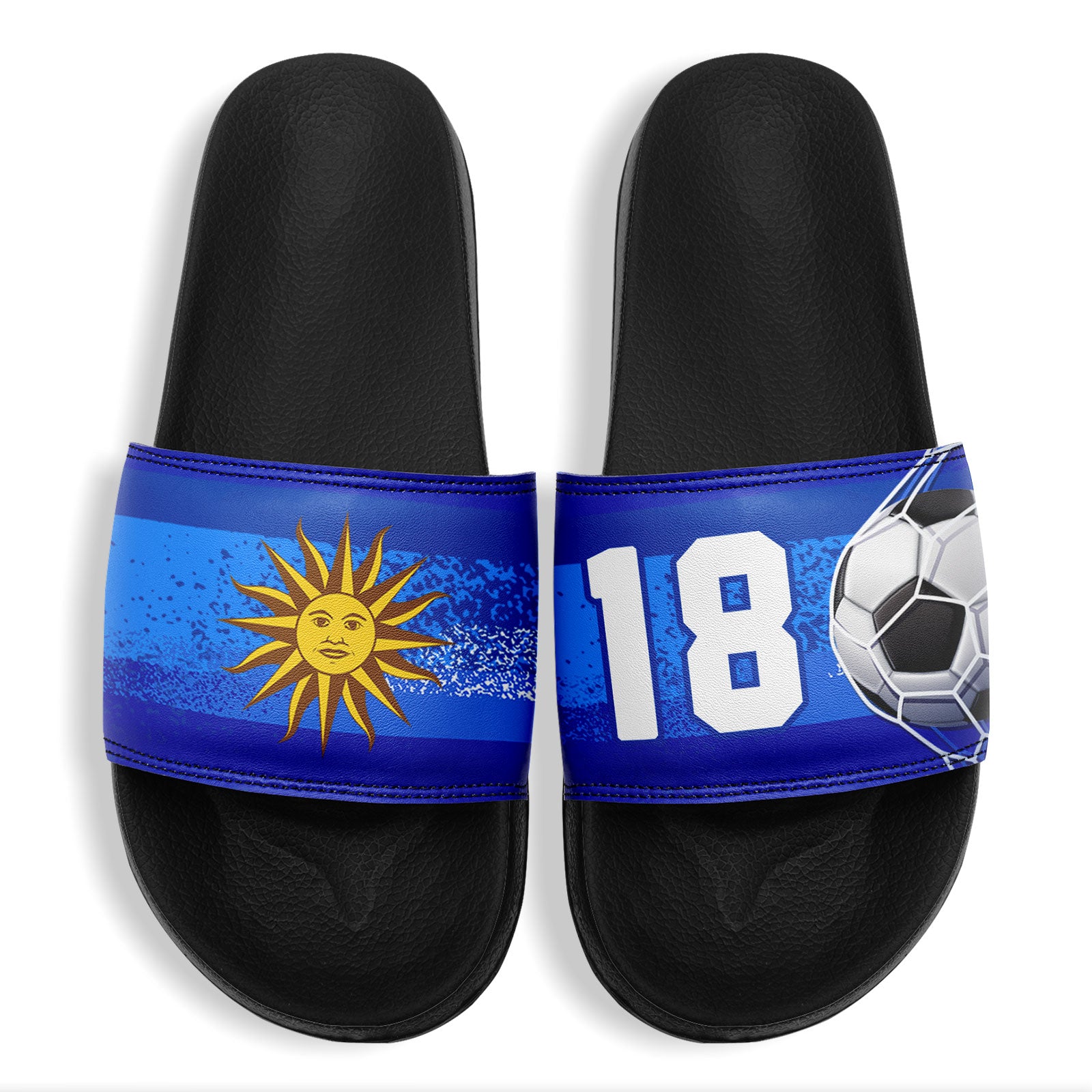 Custom Uruguay 2026 World Cup Sneakers DIY Country Flag Running Shoes Lightweight Sport Shoes Gift for Football Fans Personalized Team Name and Logo FN056-F009113-5