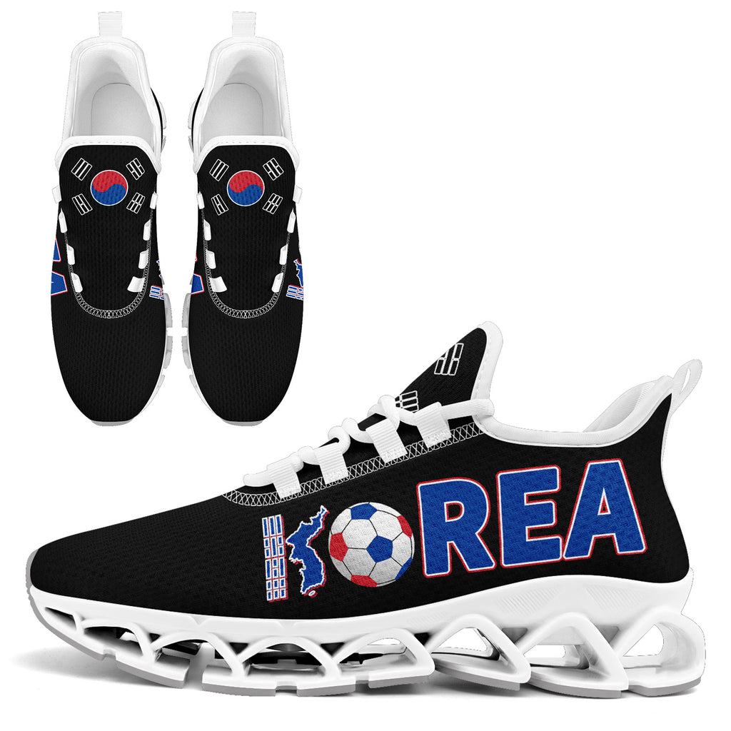 Custom South Korea 2026 World Cup Sneakers DIY Country Flag Running Shoes Lightweight Sport Shoes Gift for Football Fans Personalized Team Name and Logo FN003XD-F009063-2