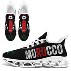 Custom Morocco 2026 World Cup Sneakers DIY Country Flag Running Shoes Lightweight Sport Shoes Gift for Football Fans Personalized Team Name and Logo FN003XD-F009086-1