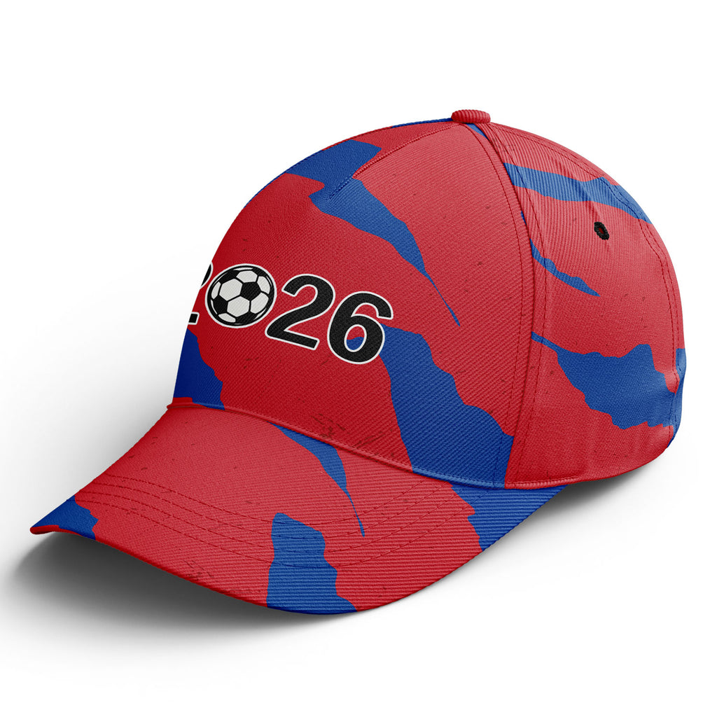 Personalized 2026 South Korea Soccer Fan Hat - Add Your Name & Design Custom 2026 Football Tournament Hat YW061-F009127-1