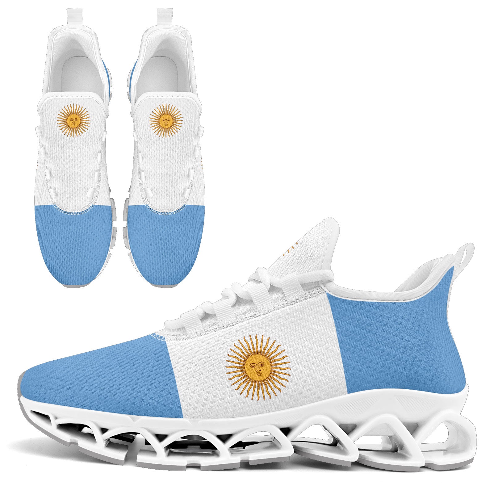 Custom 2026 World Cup Argentina Sneakers DIY Country Flag Running Shoes Lightweight Sport Shoes Gift for Football Fans Personalized Team Name and Logo FN003XD-F027046-1