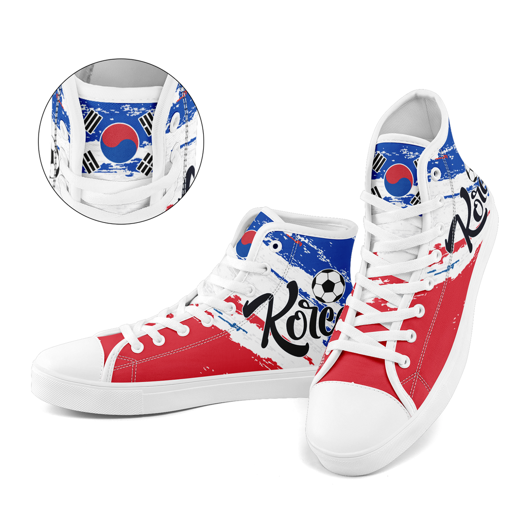 Custom South Korea 2026 World Cup Sneakers DIY Country Flag Running Shoes Lightweight Sport Shoes Gift for Football Fans Personalized Team Name and Logo FN024-F009070-2