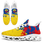 Custom Ecuador 2026 World Cup Sneakers DIY Country Flag Running Shoes Lightweight Sport Shoes Gift for Football Fans Personalized Team Name and Logo FN003XD-F009092-1
