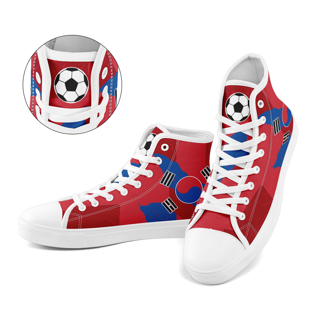 Custom South Korea 2026 World Cup Sneakers DIY Country Flag Running Shoes Lightweight Sport Shoes Gift for Football Fans Personalized Team Name and Logo FN024-F009070-1