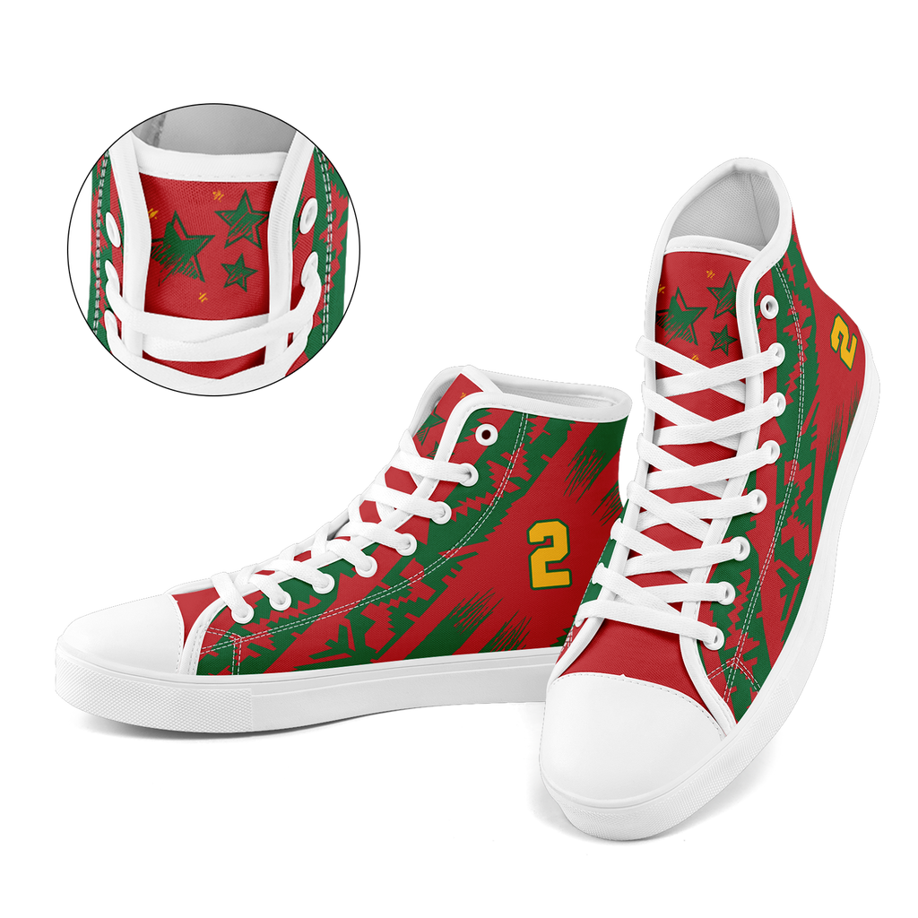 Custom Morocco 2026 World Cup Sneakers DIY Country Flag Running Shoes Lightweight Sport Shoes Gift for Football Fans Personalized Team Name and Logo FN024-F009121-2