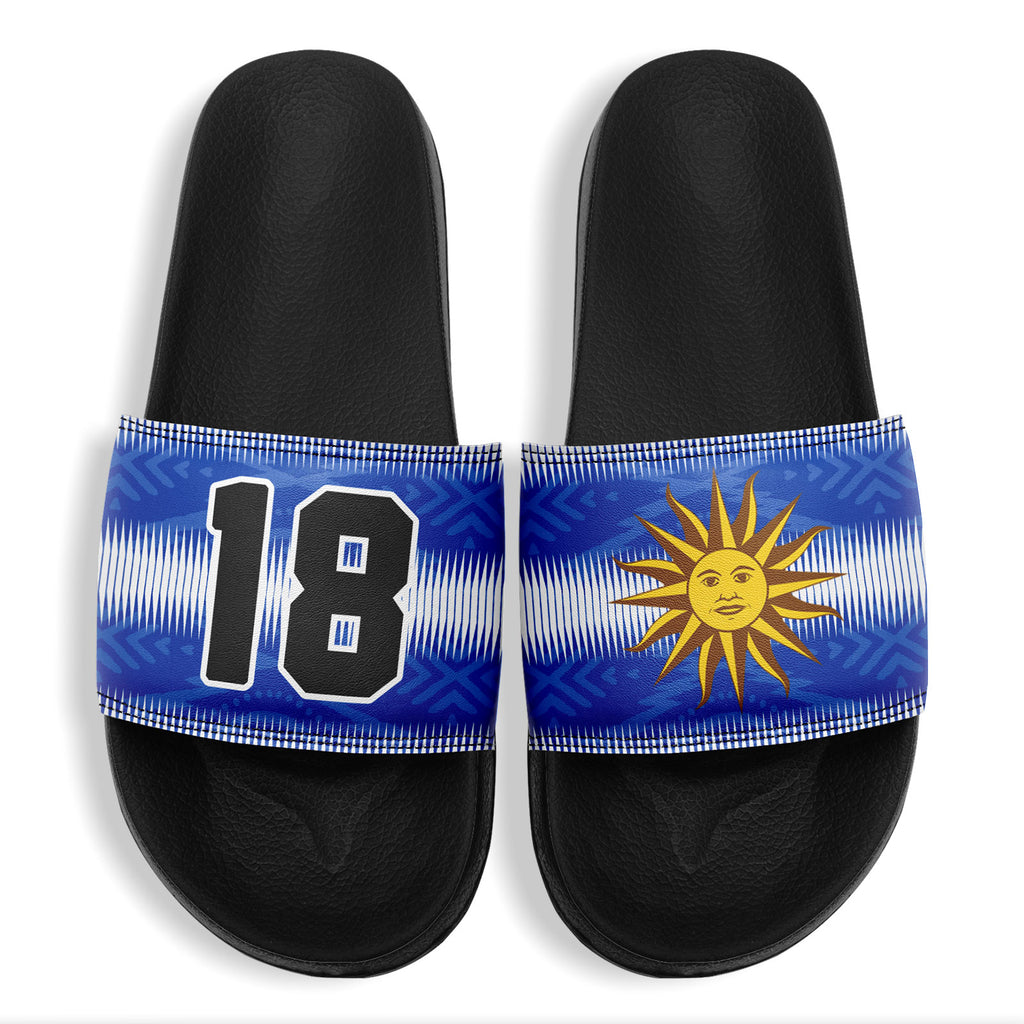 Custom Uruguay 2026 World Cup Sneakers DIY Country Flag Running Shoes Lightweight Sport Shoes Gift for Football Fans Personalized Team Name and Logo FN056-F009113-1
