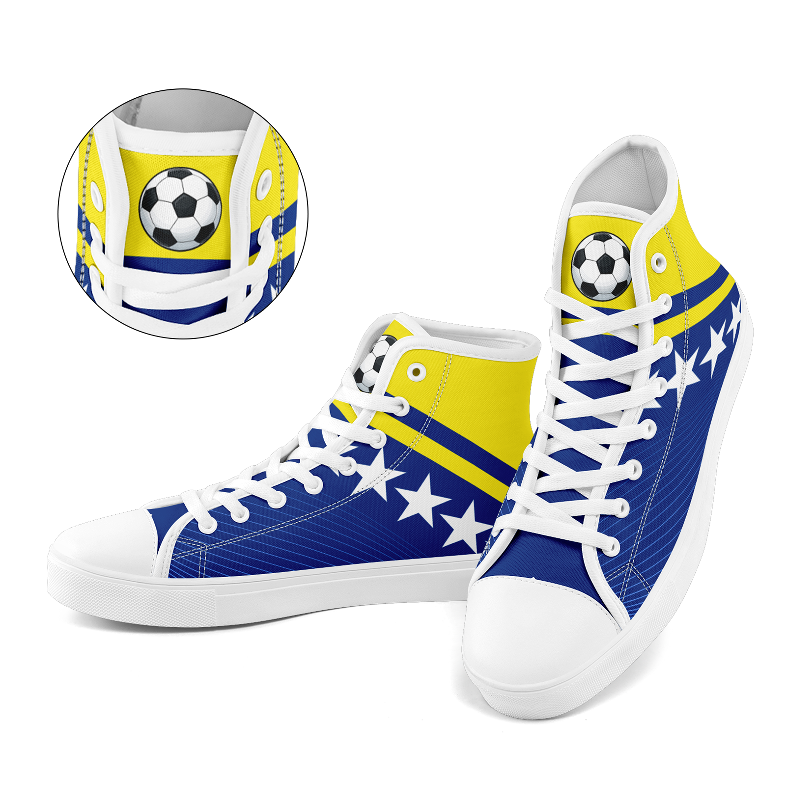 Custom Curaçao 2026 World Cup Sneakers DIY Country Flag Running Shoes Lightweight Sport Shoes Gift for Football Fans Personalized Team Name and Logo FN024-F009098-5